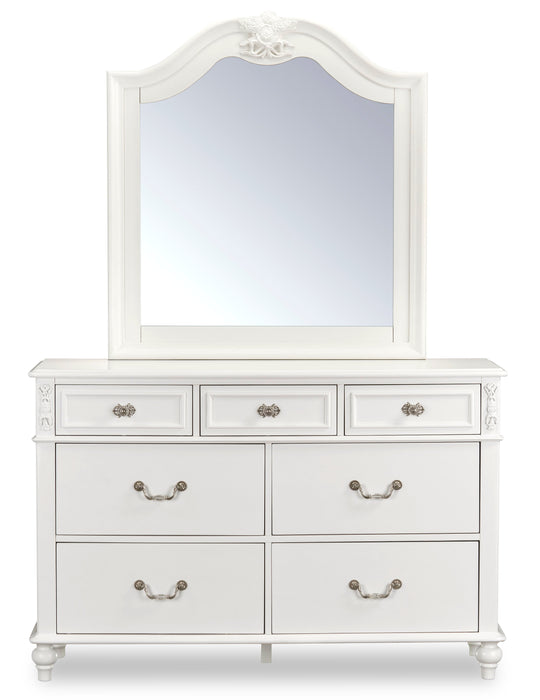Commode Livy de 56 po (L) à 7 tiroirs pour enfants - blanche