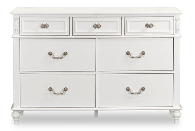 Livy Dresser - Traditional, Glam style Dresser in White Pine