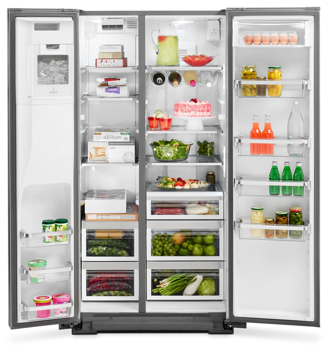 Réfrigérateur KitchenAid de 22,6 pi³ à compartiments juxtaposés – acier inoxydable