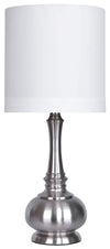 Lampe de table de 23 po nickel brossé
