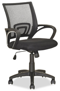 Chaise de bureau Memphis en tissu doux avec dossier