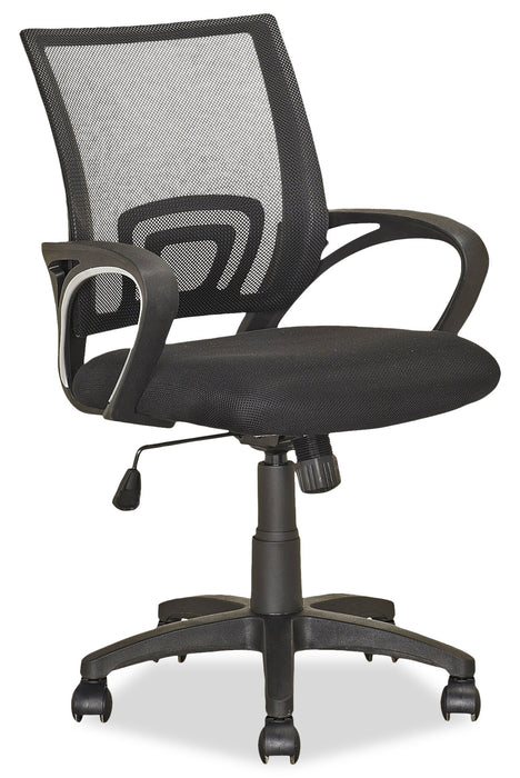 Chaise de bureau Memphis en tissu doux avec dossier