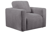  Fauteuil Lotus de Kort & Co. de 42 po en tissu de chenille avec coussins en duvet et plumes - gris anthracite