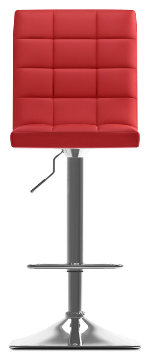 Tabouret bar réglable Axel à dossier haut - rouge