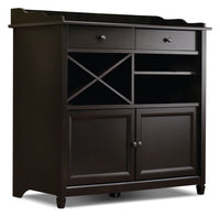 Armoire décorative Edge Water avec rangement pour le vin – noir Estate