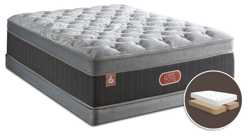 Ensemble moelleux à Euro-plateau épais divisé Hotel Diamond 6 de Beautyrest pour grand lit