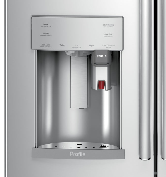 Réfrigérateur GE de 27,7 pi³ à portes françaises avec système d'infusion KeurigMD – PFE28PSKSS