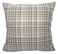 Coussin décoratif Kirk - bleu, taupe et ivoire