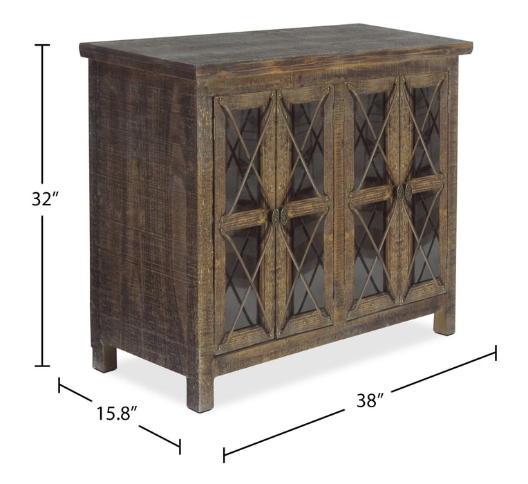 Armoire décorative Makati de 38 po - brune