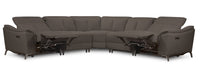  Sofa sectionnel à inclinaison électrique Matrix 5 pièces - métal 