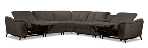 Sofa sectionnel à inclinaison électrique Matrix 6 pièces - métal 