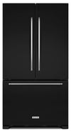 Réfrigérateur KitchenAid de 20 pi3 à portes françaises avec distributeur interne - noir