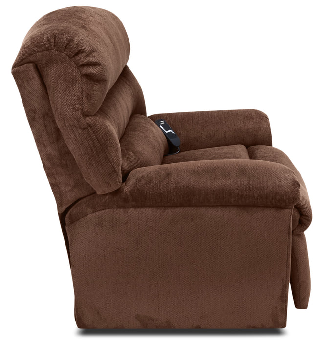 Fauteuil basculeur à inclinaison électrique 477 à 3 positions en chenille - noyer