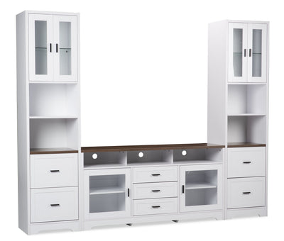 Melody 3-Piece Entertainment Centre with 60" TV Opening - White 