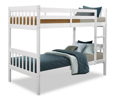 Miko Twin Open Panel Bunk Bed – White 