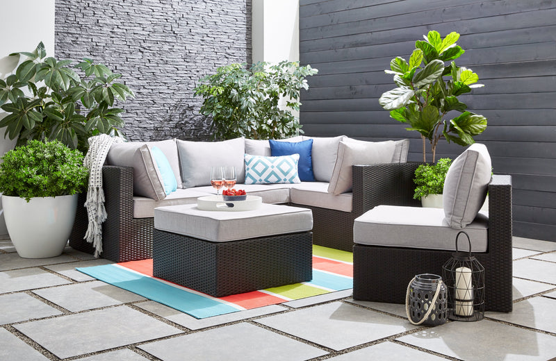 Ensemble Minnesota 6 pièces pour la terrasse - gris