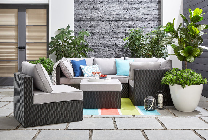 Ensemble Minnesota 6 pièces pour la terrasse - gris
