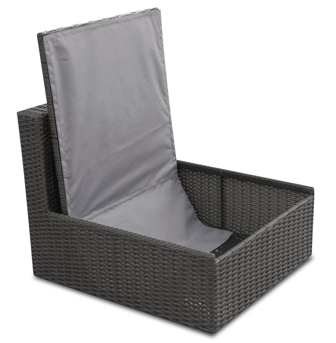 Fauteuil sans accoudoirs Morris pour la terrasse avec rangement