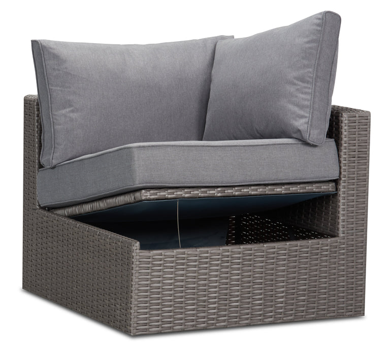 Fauteuil en coin Morris pour la terrasse avec rangement
