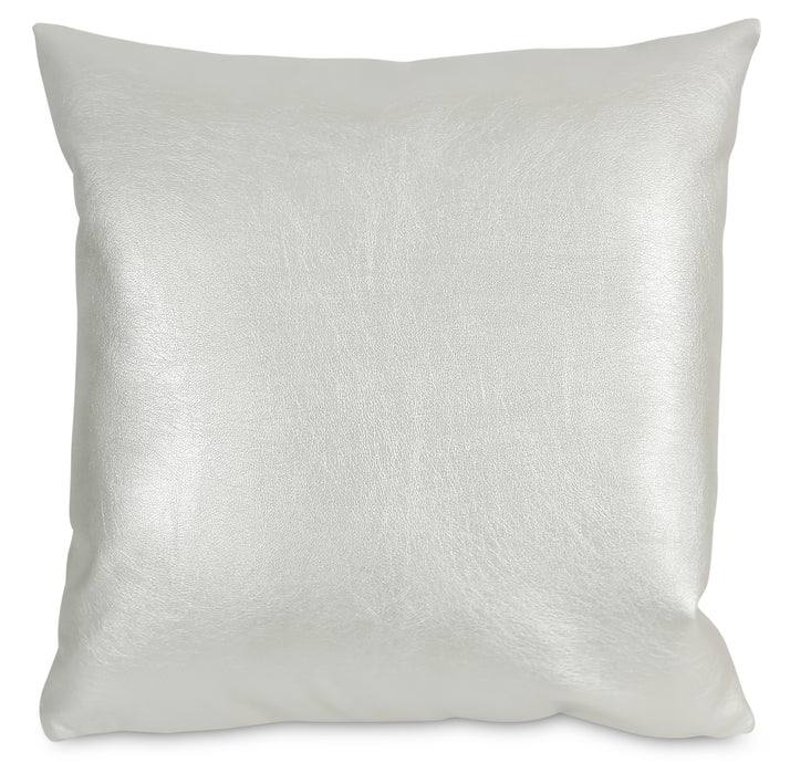 Coussin décoratif Metallika - blanc perle