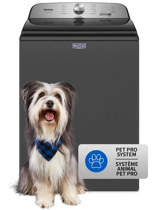 Laveuse Maytag à chargement par le haut Pet Pro de 5,4 pi³ - noir volcan - MVW6500MBK