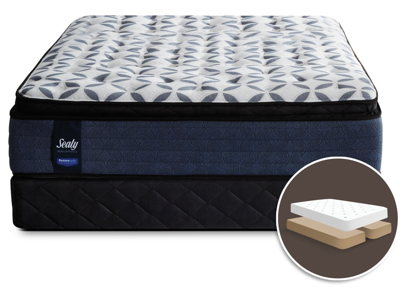 Ensemble moelleux à plateau-coussin divisé Kingsmill Posturepedic de Sealy pour grand lit 