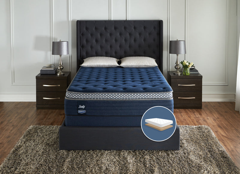 Ensemble moelleux et sommier à profil bas Abbotswell Posturepedic Ultimate de Sealy pour grand lit