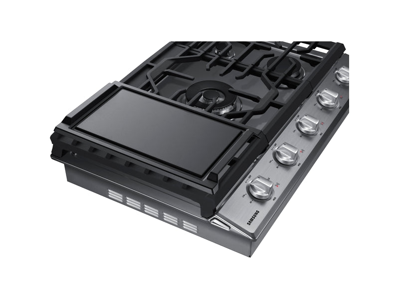 Surface de cuisson à gaz intelligente Samsung de 30 po à 5 brûleurs - acier inoxydable - NA30N6555TS/AA