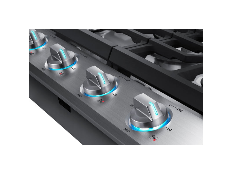Surface de cuisson à gaz intelligente Samsung de 30 po à 5 brûleurs - acier inoxydable - NA30N6555TS/AA