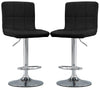 Tabouret bar réglable CorLiving à dossier haut, ensemble de 2 - noir