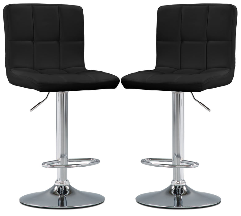 Tabouret bar réglable CorLiving à dossier haut, ensemble de 2 - noir