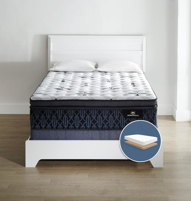 Ensemble moelleux plateau-coussin épais à profil bas Mansell Perfect Sleeper Serta pour lit double