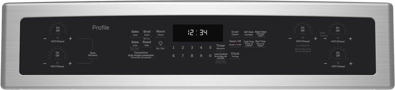Cuisinière électrique à induction GE de 6,2 pi³ avec surface lisse à 5 éléments – PCHB920SMSS