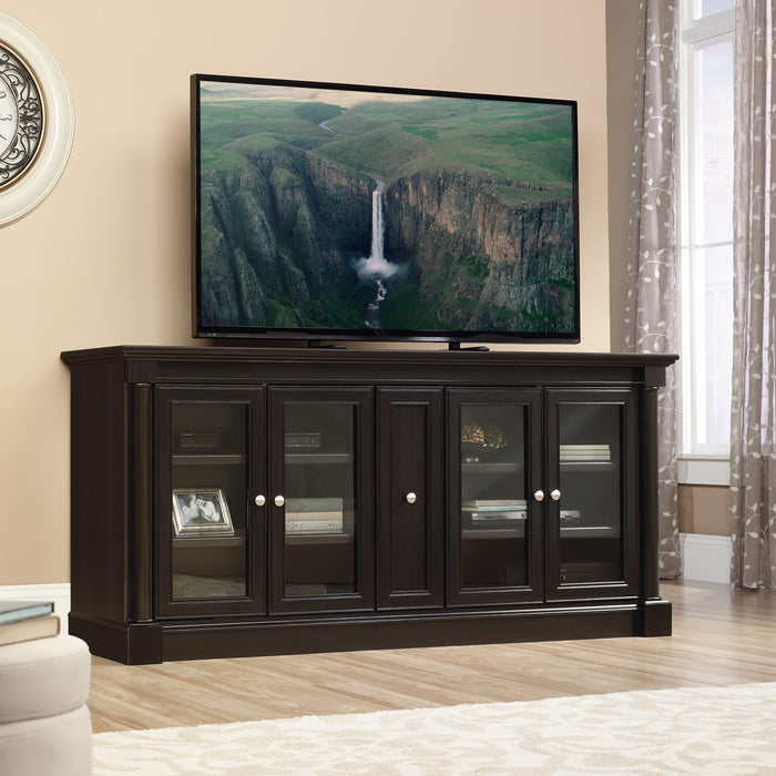 Meuble pour téléviseur traditionnel Avery de 70 po avec rangement et système de gestion des câbles pour téléviseurs jusqu’à 80 po - brun foncé