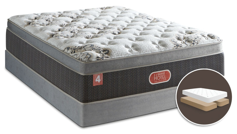 Ensemble matelas semi-ferme à Euro-plateau divisé Hotel Diamond 4 de Beautyrest pour grand lit