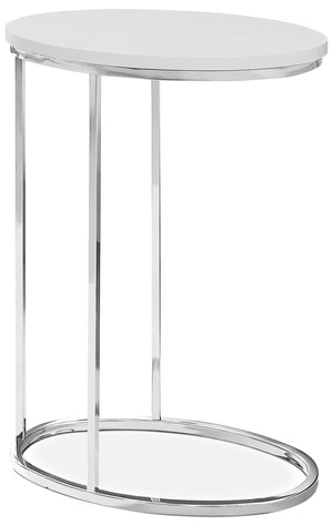 Acklie Accent Table – Glossy White|Table de fauteuil Acklie - blanc lustré|ACKWHCST