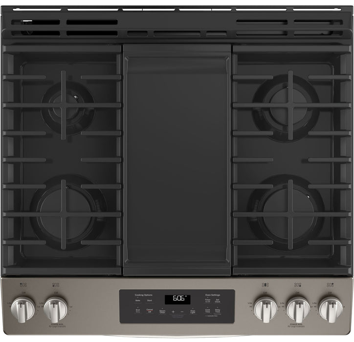 Cuisinière à gaz encastrée GE de 5,4 pi³ avec nettoyage à la vapeur - JCGSS66EELES