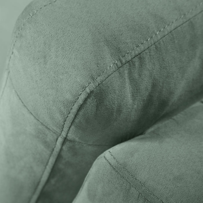 Causeuse Oakdale en microsuède - turquoise