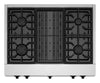 Table de cuisson au gaz de type commercial avec barbecue KitchenAid de 36 po - KGCU462VSS 