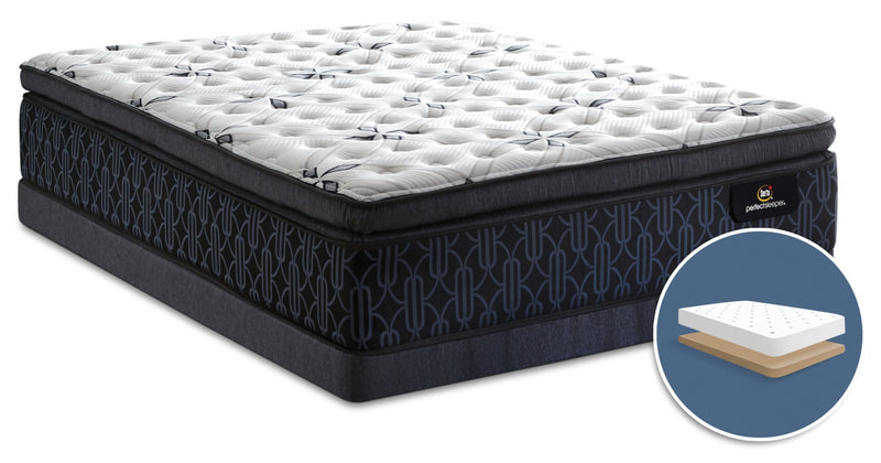 Ensemble moelleux à plateau-coussin épais à profil bas Mansell Perfect Sleeper Serta pour grand lit