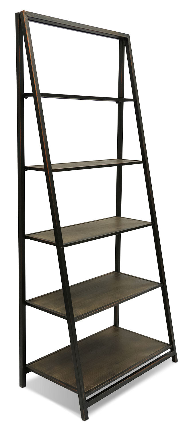 Santa Monica Tall Bookcase - Rustic style Bookcase in Espresso Wood