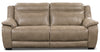 Sofa Novo en tissu d'apparence cuir - taupe