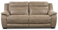 Sofa Novo en tissu d'apparence cuir - taupe