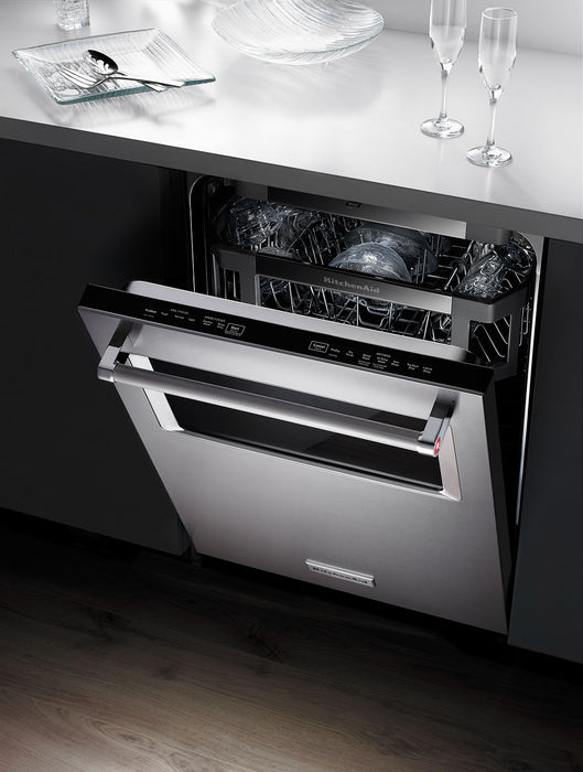 Lave-vaisselle KitchenAid de 24 po avec hublot et éclairage intérieur - acier inoxydable