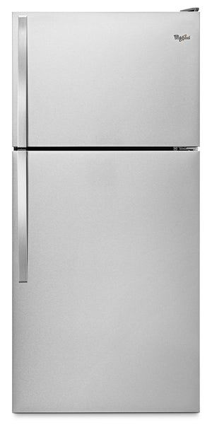 Réfrigérateur Whirlpool de 18,2 pi³ et de 30 po à congélateur supérieur - acier inoxydable monochrome - WRT318FZDM