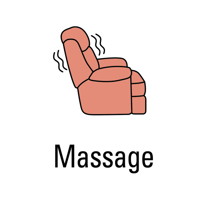 Fauteuil de massage inclinable 5598  en suède rembourré avec rangement - moka