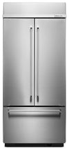 Réfrigérateur KitchenAid de 20,8 pi³ à portes françaises - panneau personnalisable
