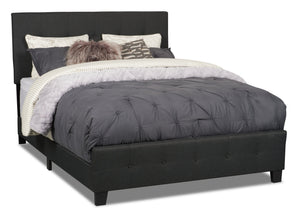 Page Queen Bed - Charcoal | Grand lit Page - anthracite | PAGECQBD