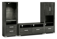 Meuble audio-vidéo Allendale 3 pièces avec ouverture pour téléviseur de 56 po - anthracite 