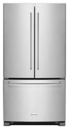 Réfrigérateur KitchenAid de 20 pi3 à portes françaises avec distributeur interne - acier inoxydable